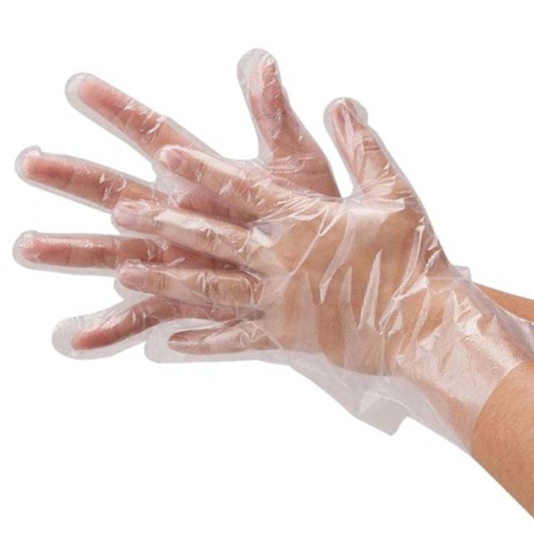 QUIP POLYTHENE GLOVES 100PCS MEDIUM